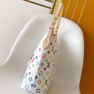 Alternative view of p700L Series $122,890.00 Material Other Monogram Canvas〉W Day Celebrating the 130th anniversary of Louis Vuitton's Monogram emblem, this commemorative edition of the Lineup handbag offers vibrant options for work and weekend getaways.Crafted from vibrant V Monogram canvas, it features bow accents and a celebratory slogan tag with metal rivets matching the gold-tone hardware. Inside, a special leather label commemorates this milestone. Dimensions: 13.6 x 10.2 x 5.1 inches (L x H x W).Multi-color/white coated canvas exterior. 1 interior celebratory leather label. Leather trim. 1 interior flat pocket. Microfiber lining. Holds: 14" laptop, zippered wallet, books, tablet, 6.7" smartphone, sunglasses, keys, lipstick. 1 front zippered pocket.